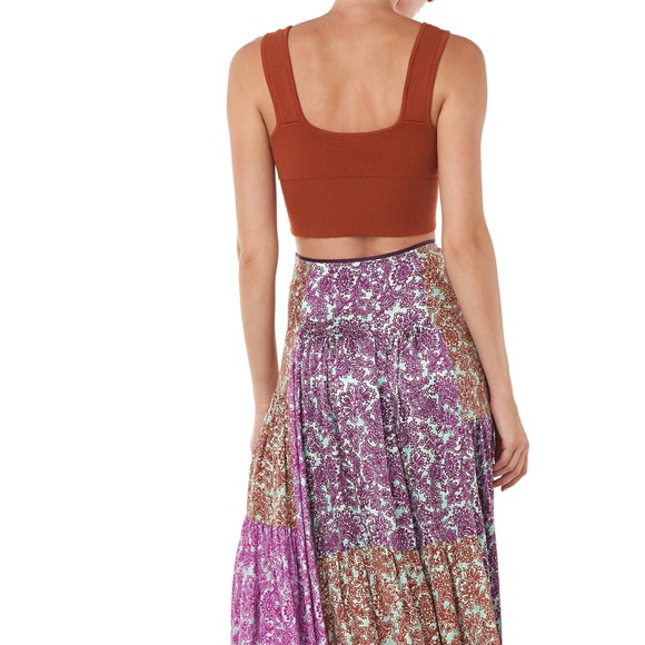 Amur Rust Orange Knit Crop tank Top - Picture 5 of 6